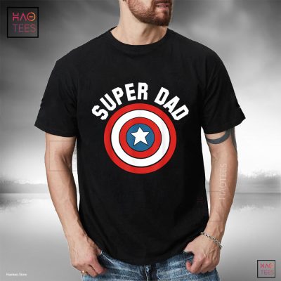 Marvel Father's Day Super Dad Captain America Shield T-Shirt