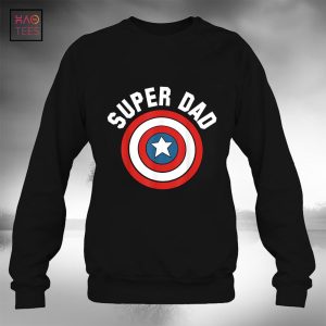 Marvel Father's Day Super Dad Captain America Shield T-Shirt Long Sleave
