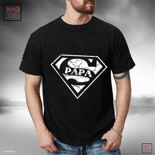 Super Papa Shirt Fun Fathers Day Gifts for Dad T-Shirt