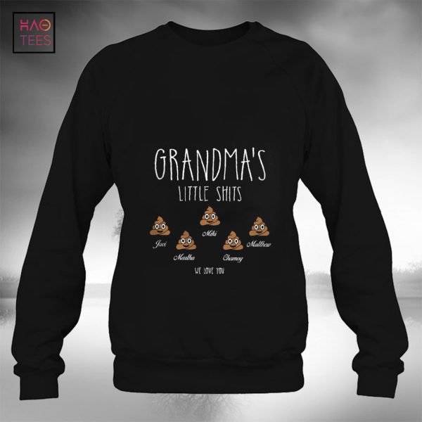 Custom Grandma’s Little Shits with Your Grandkids T Shirt