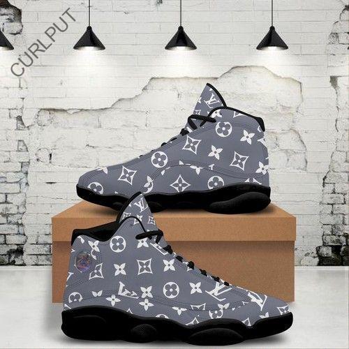 Louis Vuitton Checkered Pattern Smoke Grey Air Jordan 13 Sneaker Shoes -  It's RobinLoriNOW!