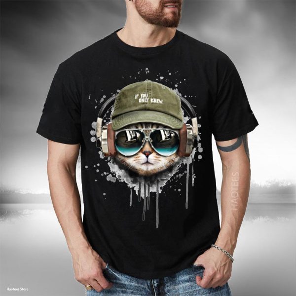 New Cat listens to If you only know T-Shirt