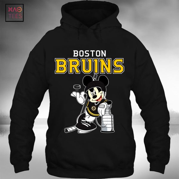 Mickey Boston Bruins With The Stanley Cup Hockey NHL T-Shirt