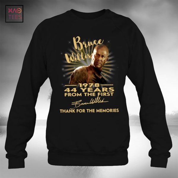 Bruce Willis 1978 2022 thank you for the memories T-shirt