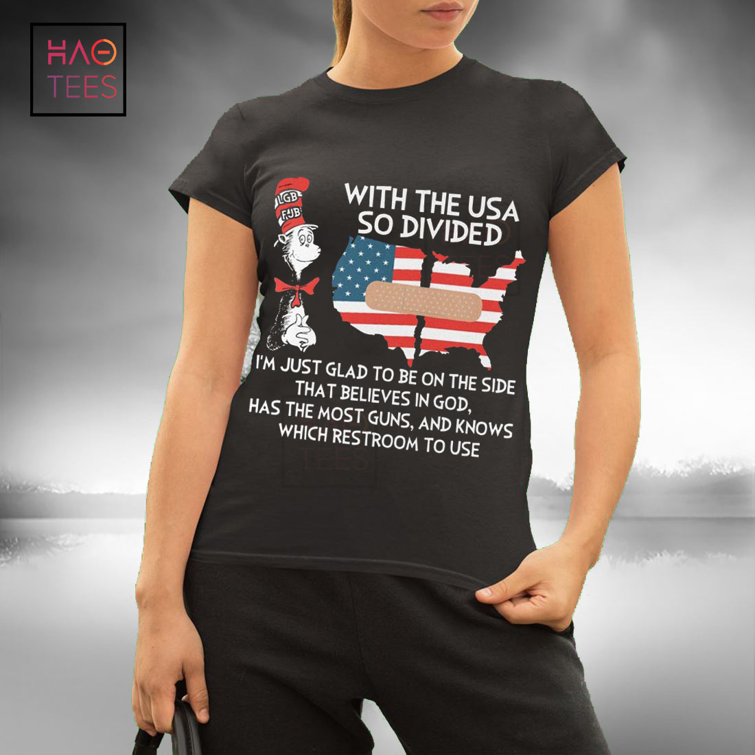 With The USA Divided Believes In God T-shirt Classic