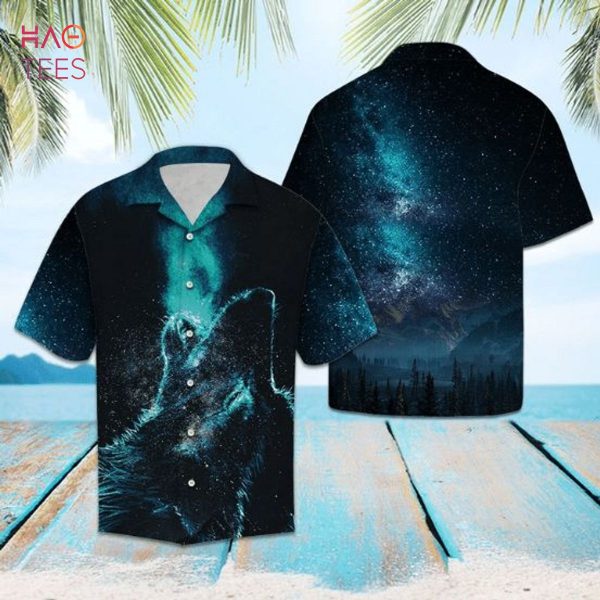 Wolf Galaxy 3D Hawaii Aloha Shirt
