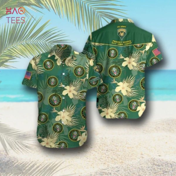 Veteran Army American Flag Hawaiian Shirt