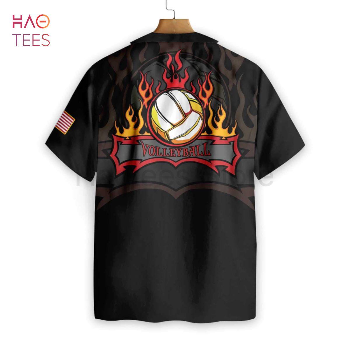 Volleyball Flame Hawaiian Shirt