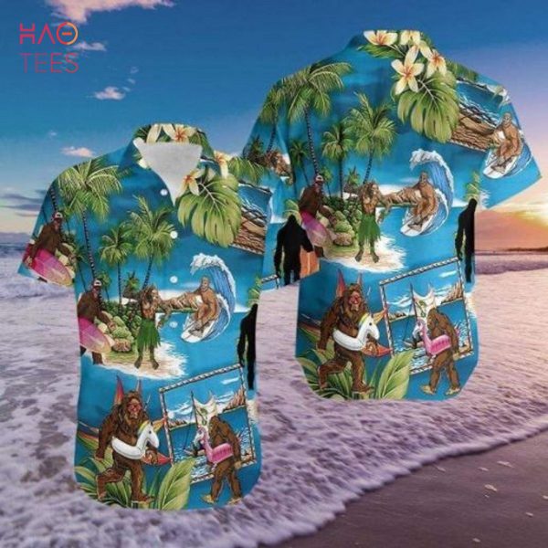 Bigfoot Christmas Hawaii Aloha Shirt