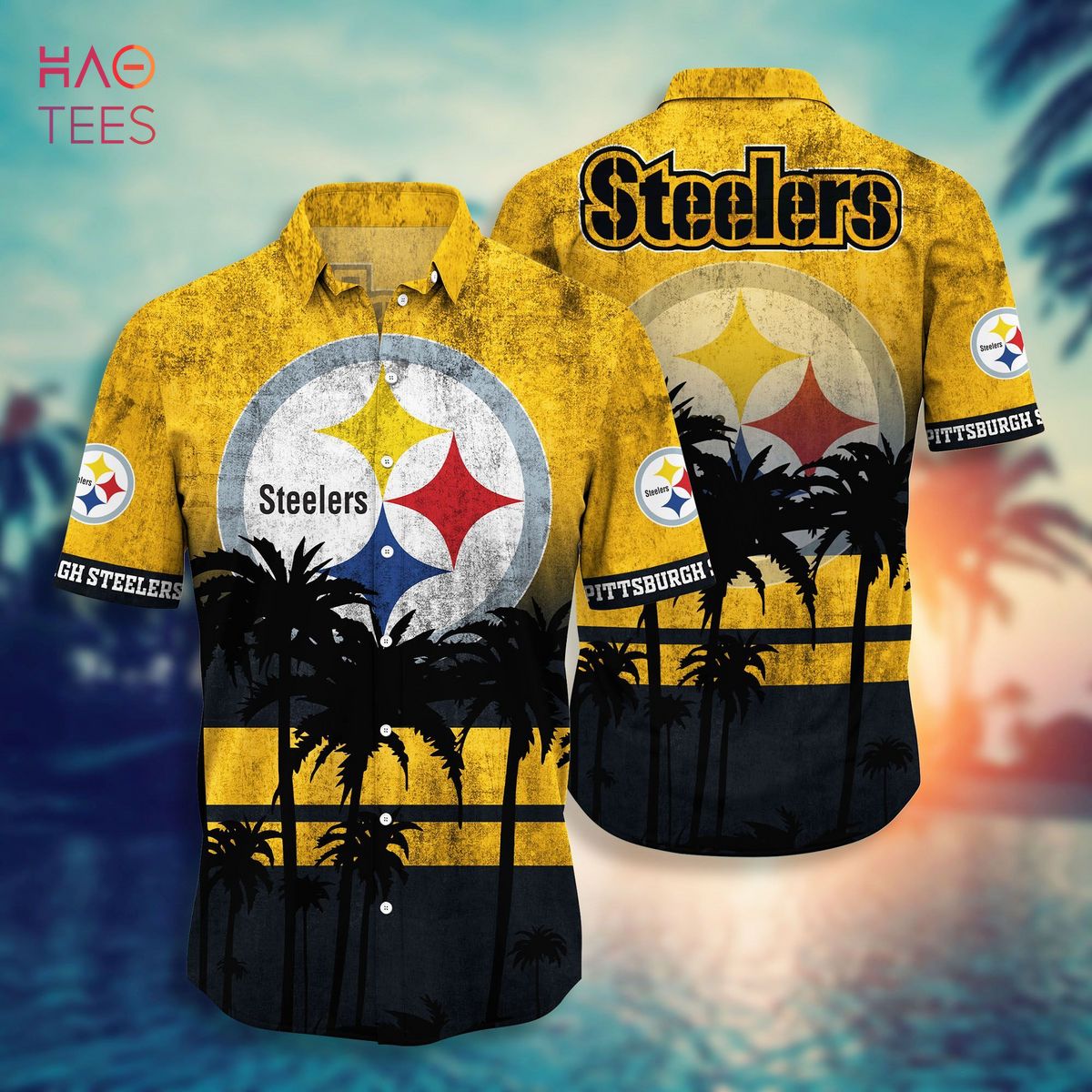 Beach Shirt Nfl Pittsburgh Steelers Hawaiian Shirt Summer Button Up Shirt  For Men 