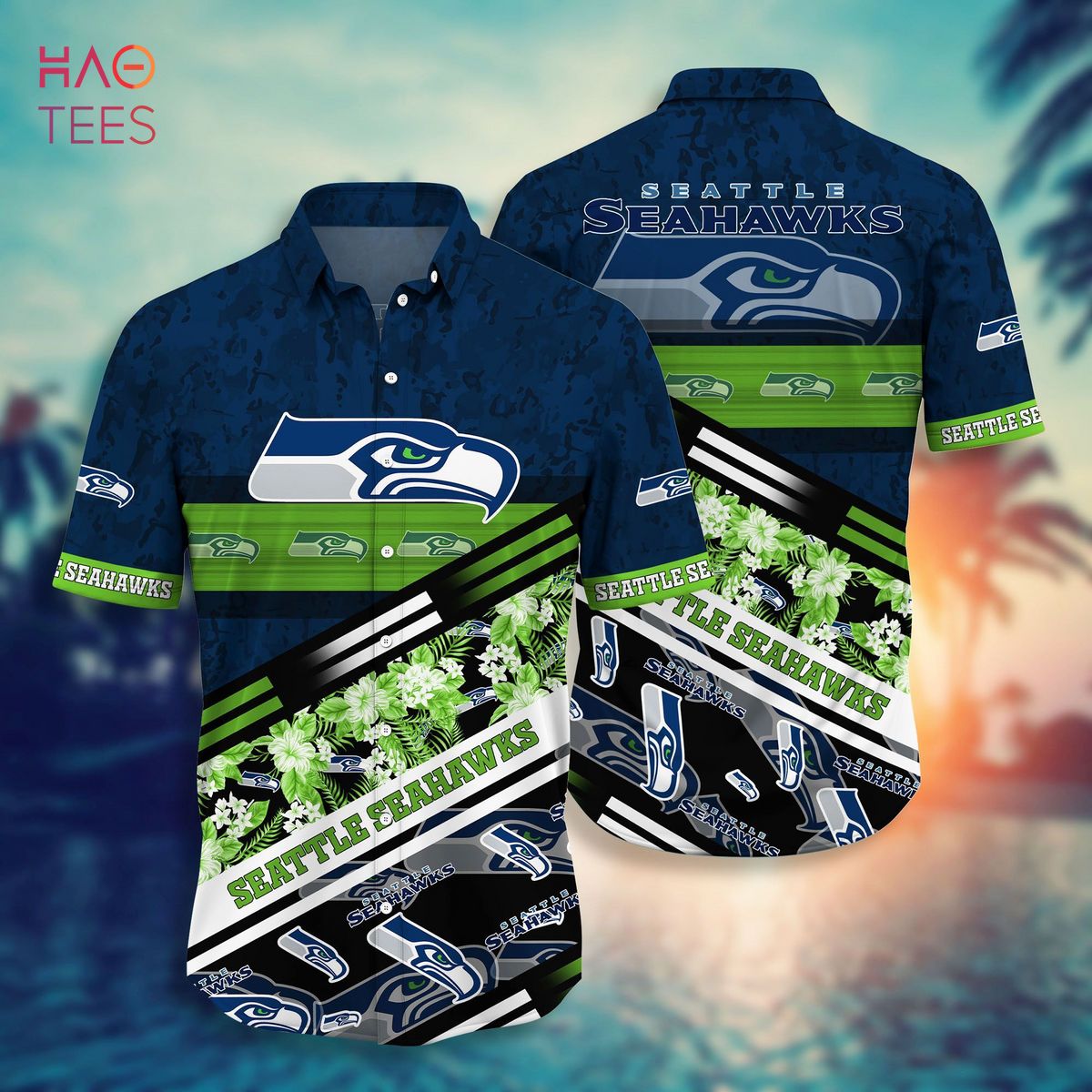 Personalized Seattle Mariners With Team Logo Dark Turquoise Summer Hawaiian  Shirt, Mens Shorts