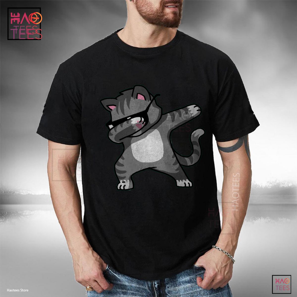 Dabbing Cat Funny Hip Hop T-shirt