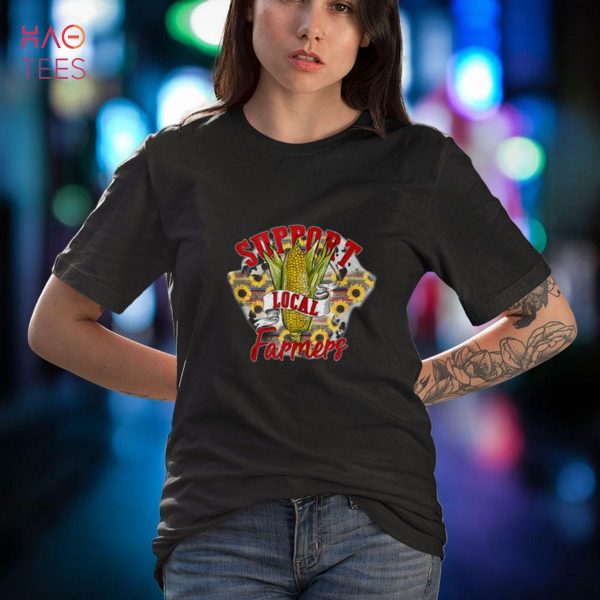 Leopard Sunflower Corn Support Local Farmers Western Country Shirt