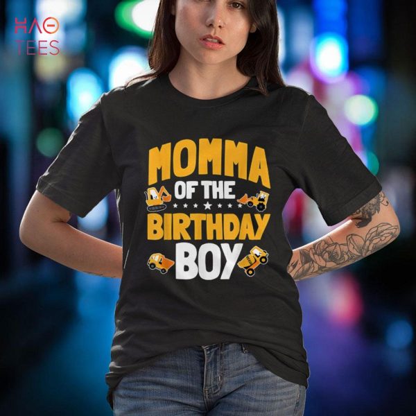 Momma of the Birthday Boy Construction Worker Bday Party Shirt