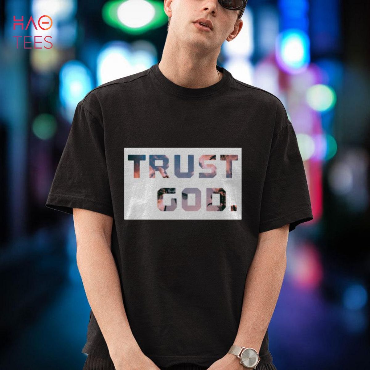 Trust God Period Palm Trees Inspiring Christian Gear Shirt