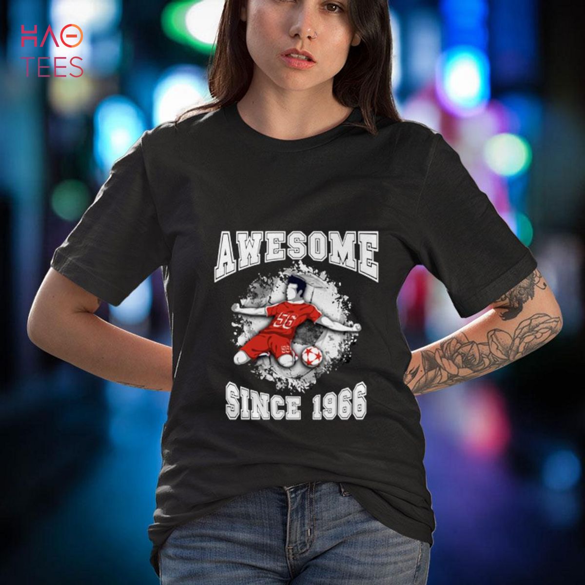 Awesome Since 1966 - 56 Year Old Soccer Lovers 56th Birthday Shirt
