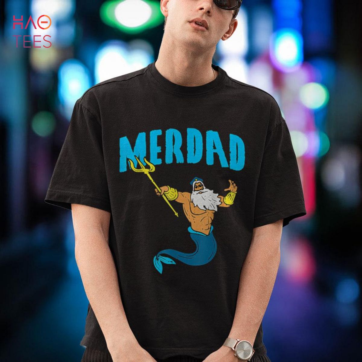 Merdad Security Merman Mermaid Daddy Fish Father's Day Dad Shirt