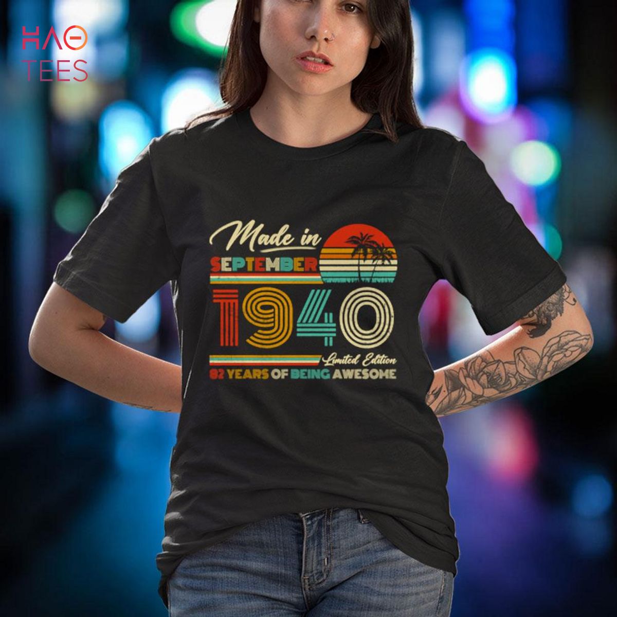 September 82 Year Old vintage 1940 82th Birthday Shirt