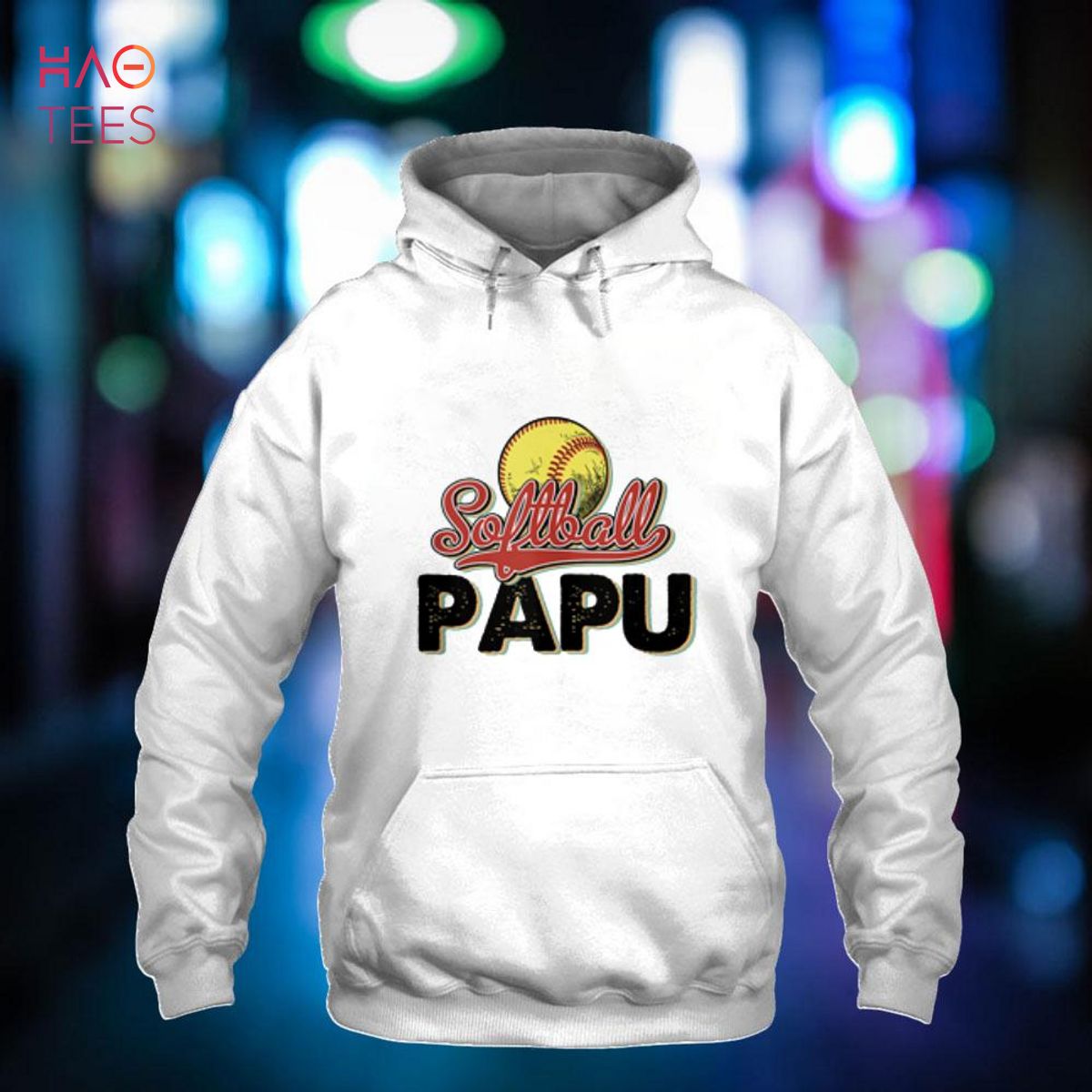 Softball Papu Retro Vintage Father's Day Game Day Shirt