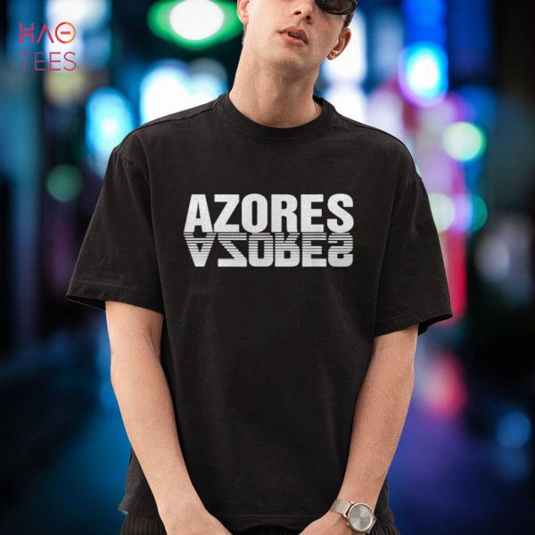 Vintage Azores Reflections Portugal Word Art Souvenir Shirt
