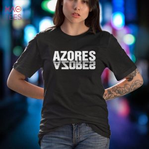 Vintage Azores Reflections Portugal Word Art Souvenir Shirt