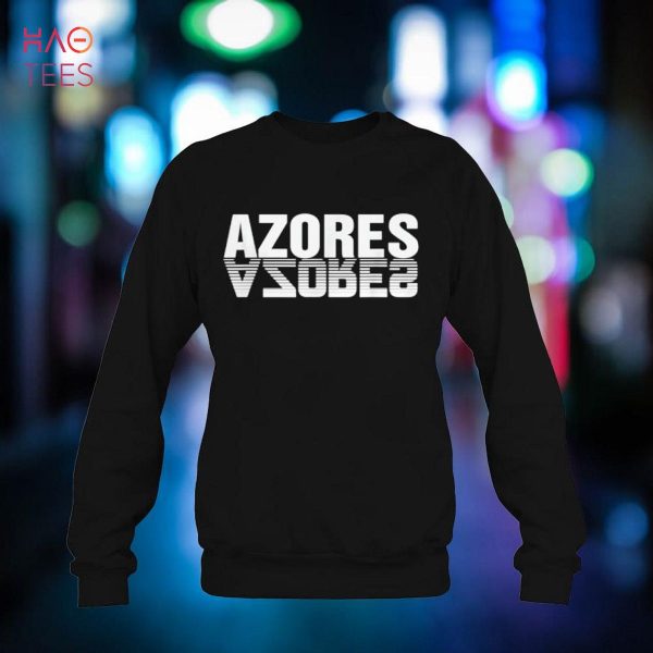 Vintage Azores Reflections Portugal Word Art Souvenir Shirt