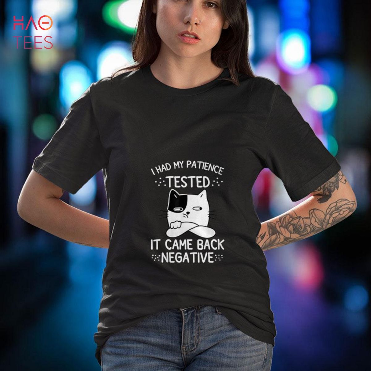 Womens I Had My Patience Tested It Came Back Negative Shirt