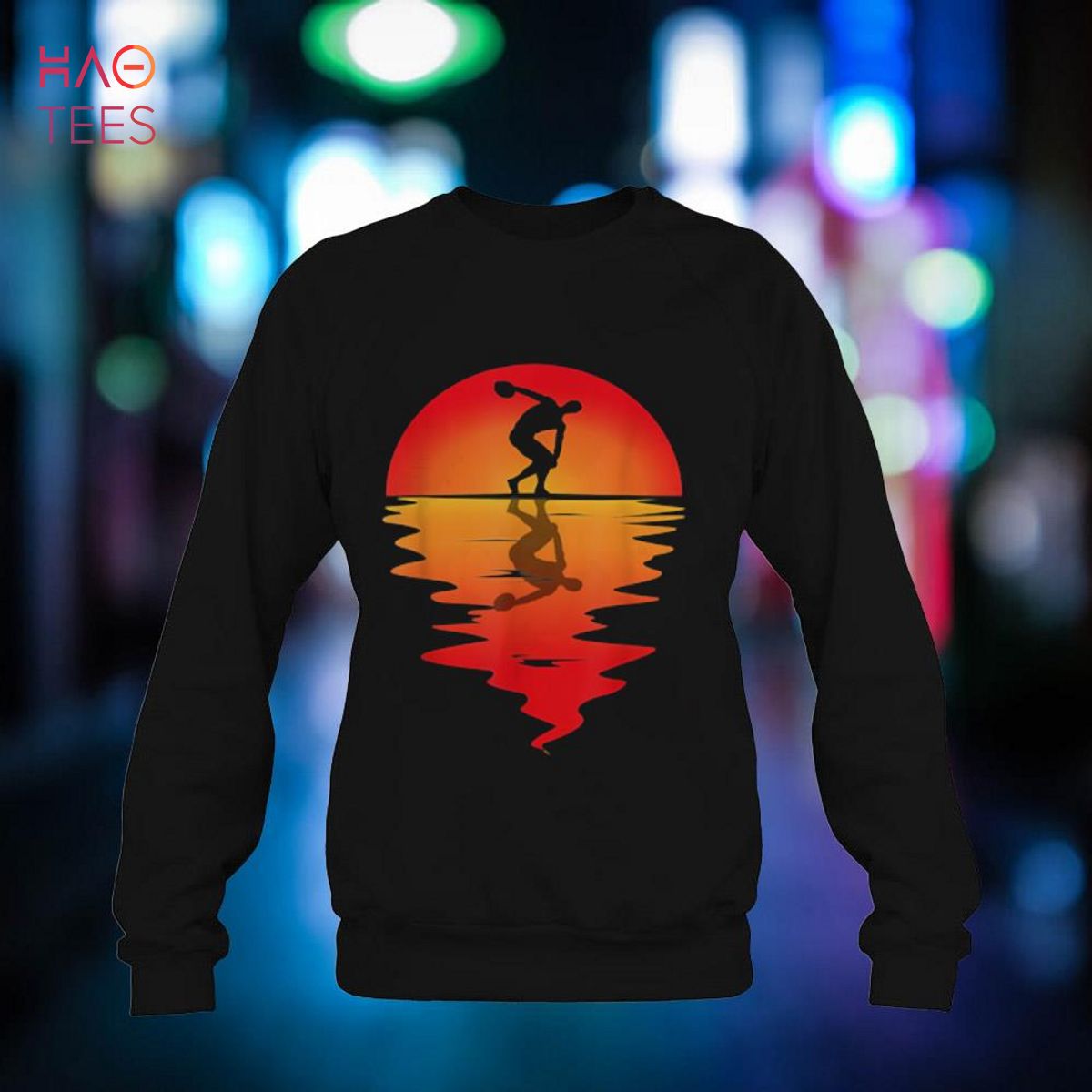 Discus Throw Track And Field Vintage Sunset Discus Athlete Shirt