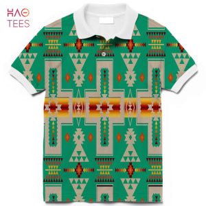 Green Tribe Design Native American Polo T-Shirt 3D Green Tribe Design Native American Polo T-Shirt 3D