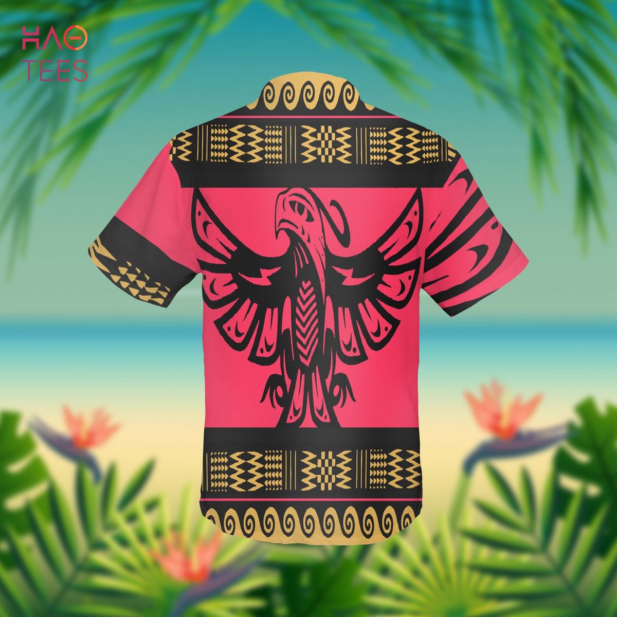 Pink Phoenix Native American Hawaiian Shirt 3D