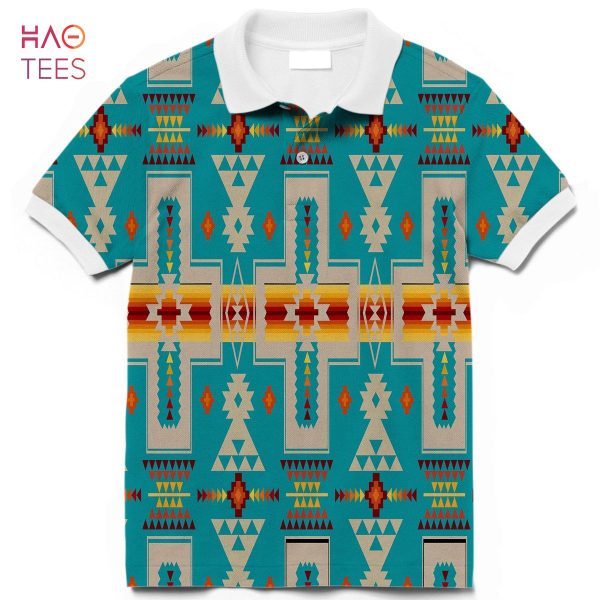 Turquoise Tribe Design Native American Polo Hawaii 3D