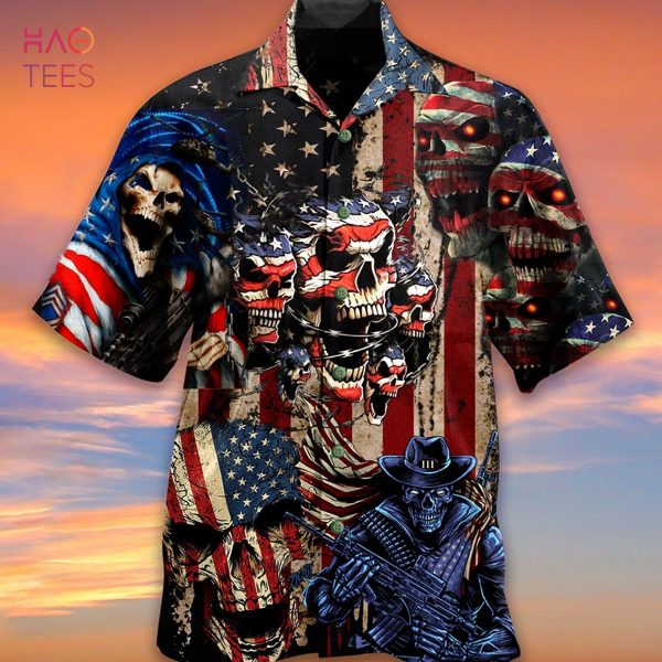 America Skull Angry Limited Edition Hawaiian Shirt