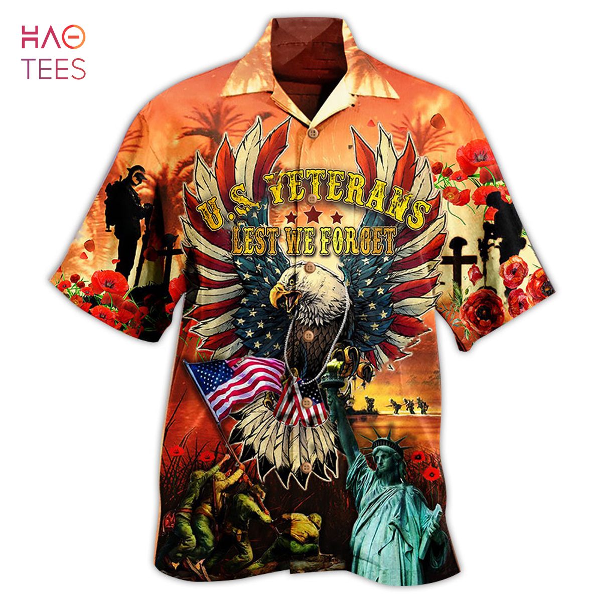 America Veterans Lest We Forget Hawaiian Shirt