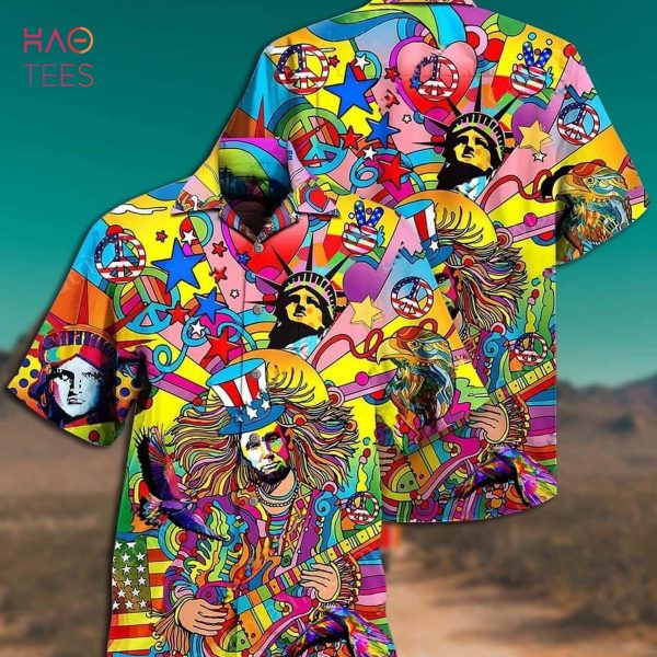 Hippie America Fullcolor Peace Limited Hawaiian Shirt