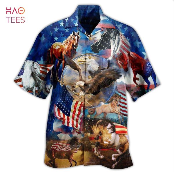 Horse Patriotic America Edition Hawaiian Shirt