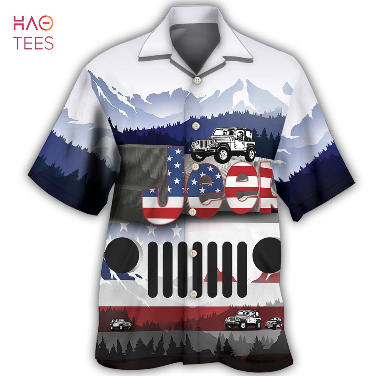 Jeep America Flag Style Limited Edition Hawaiian Shirt