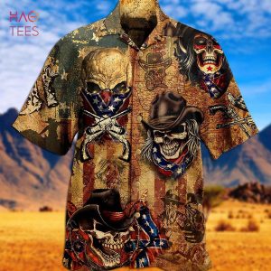 Skull Cowboy America Limited Hawaiian Shirt