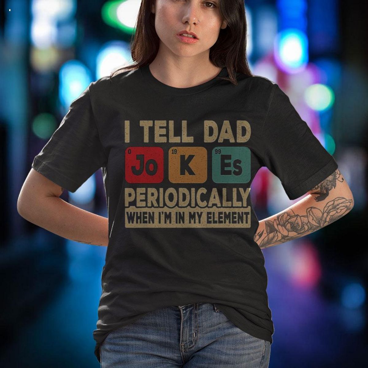 I Tell Dad Jokes Periodically Funny Retro Father Daddy Papa Shirt