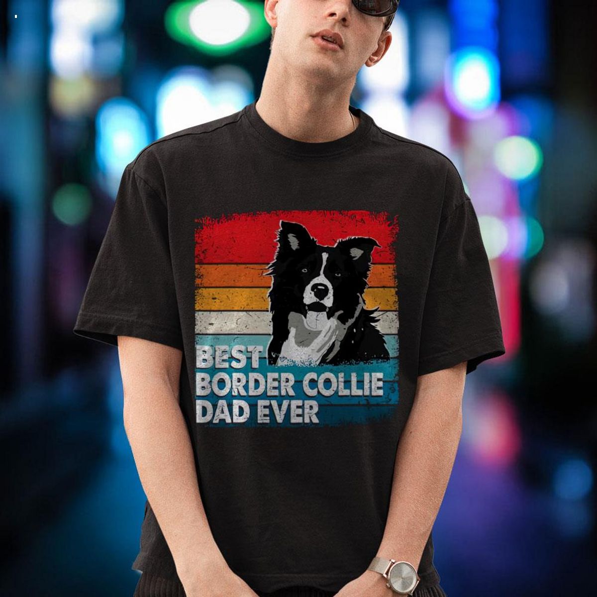 Mens Best Border Collie Dog Dad Ever Funny Dog Lovers Gift