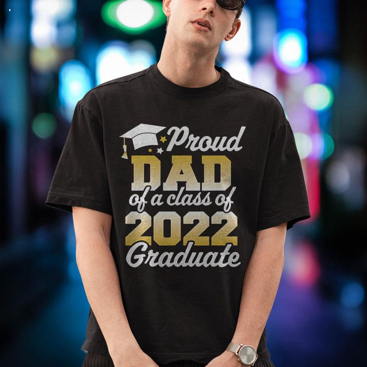 Proud Dad Of A Class Of 2022 Graduate Father Senior Family Shirt