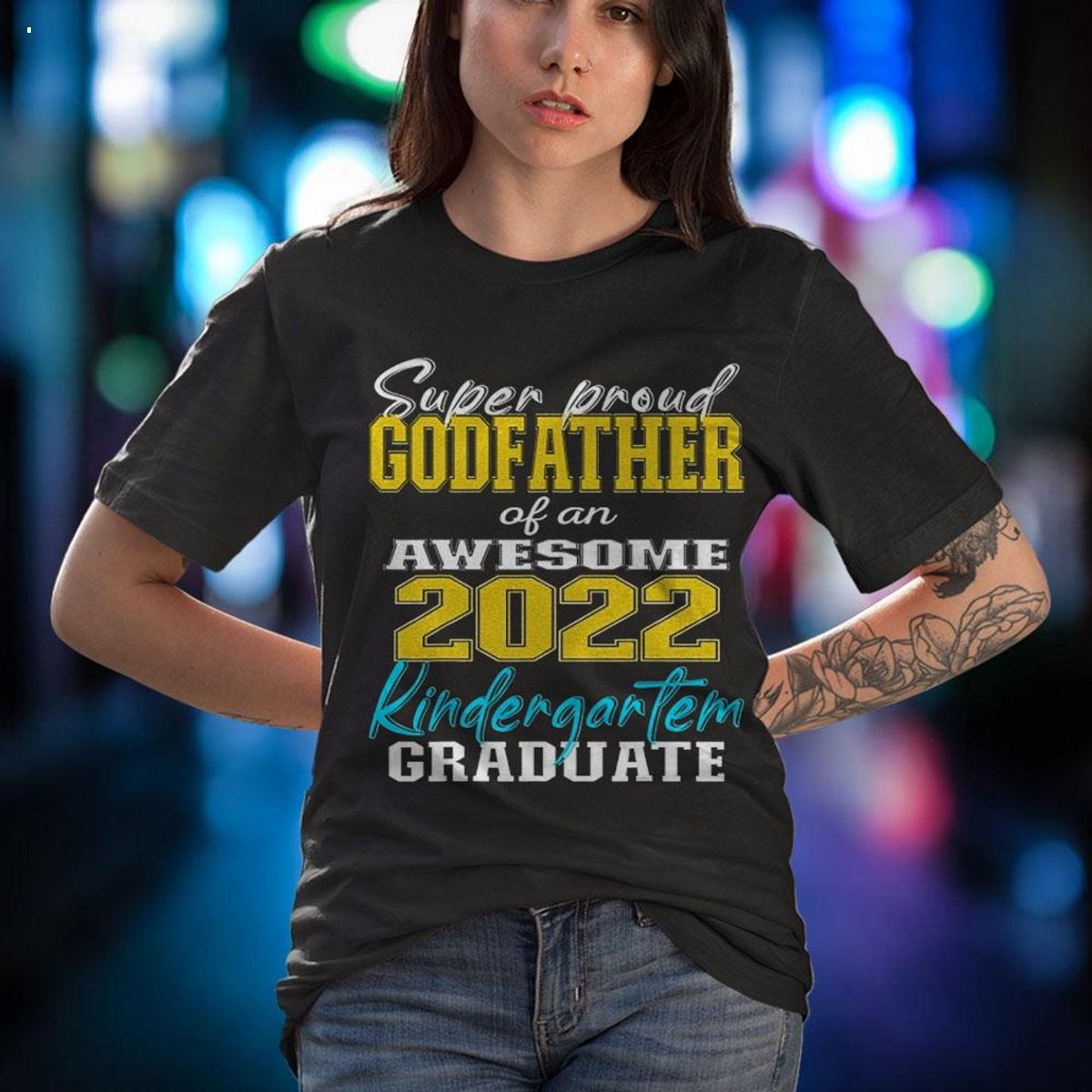 Proud Godfather Of Kindergarten Graduate 2022 Graduation Shirt