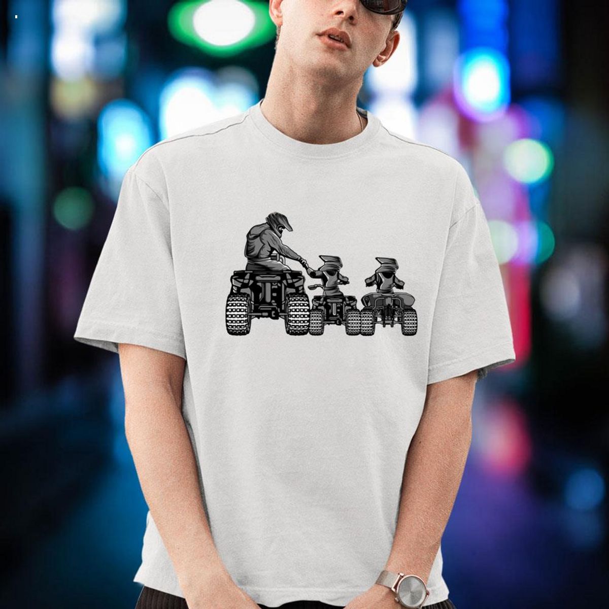 Quad Bike Father And Son Four Wheeler Atv Gift Shirt