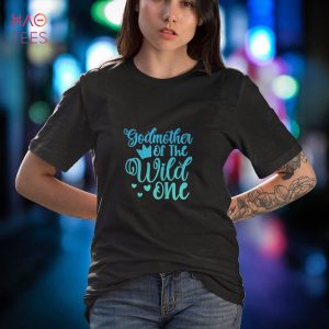 Womens Godmother Wild One 1st Birthday Godmom Godchild Matching Shirt