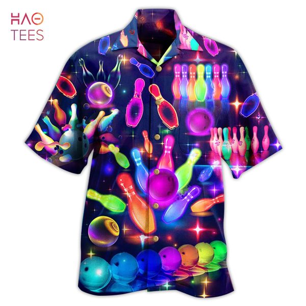 Bowling Rainbow Neon Style Limited Edition Hawaiian Shirt