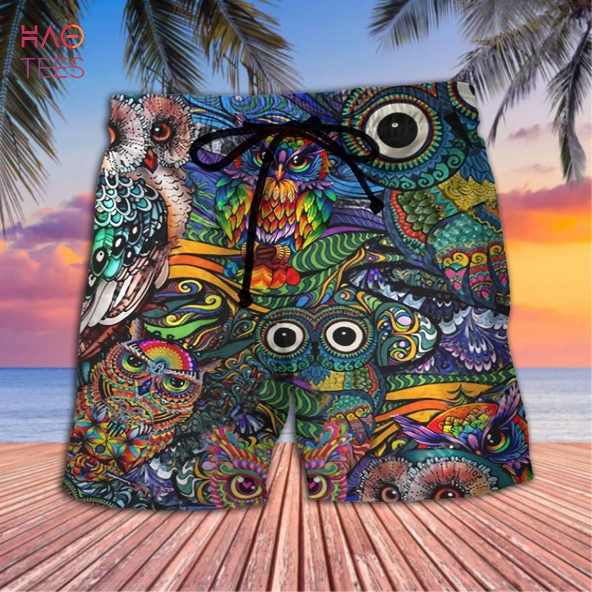 Hippie Owls Peace Life Color Limited Hawaiian Shirt