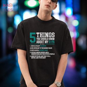 Mens 5 Things You Should Know About My G-pa Funny Grandpa