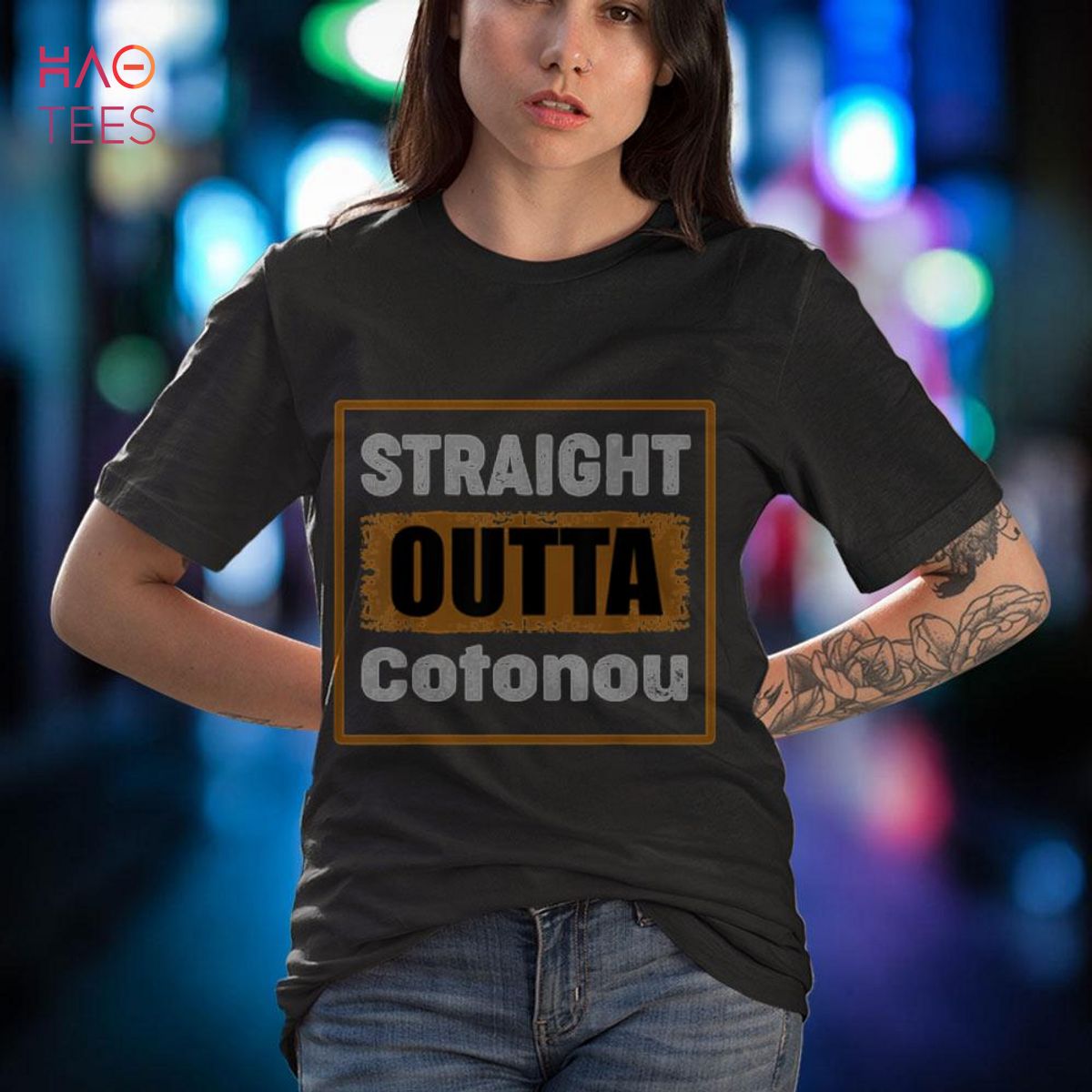 Straight Outta Cotonou Benin Retro Distressed Vintage Humor Straight Outta Cotonou Benin Retro Distressed Vintage Humor