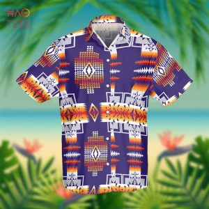 Purple Pattern Native American Hawaiian Shirt 3D