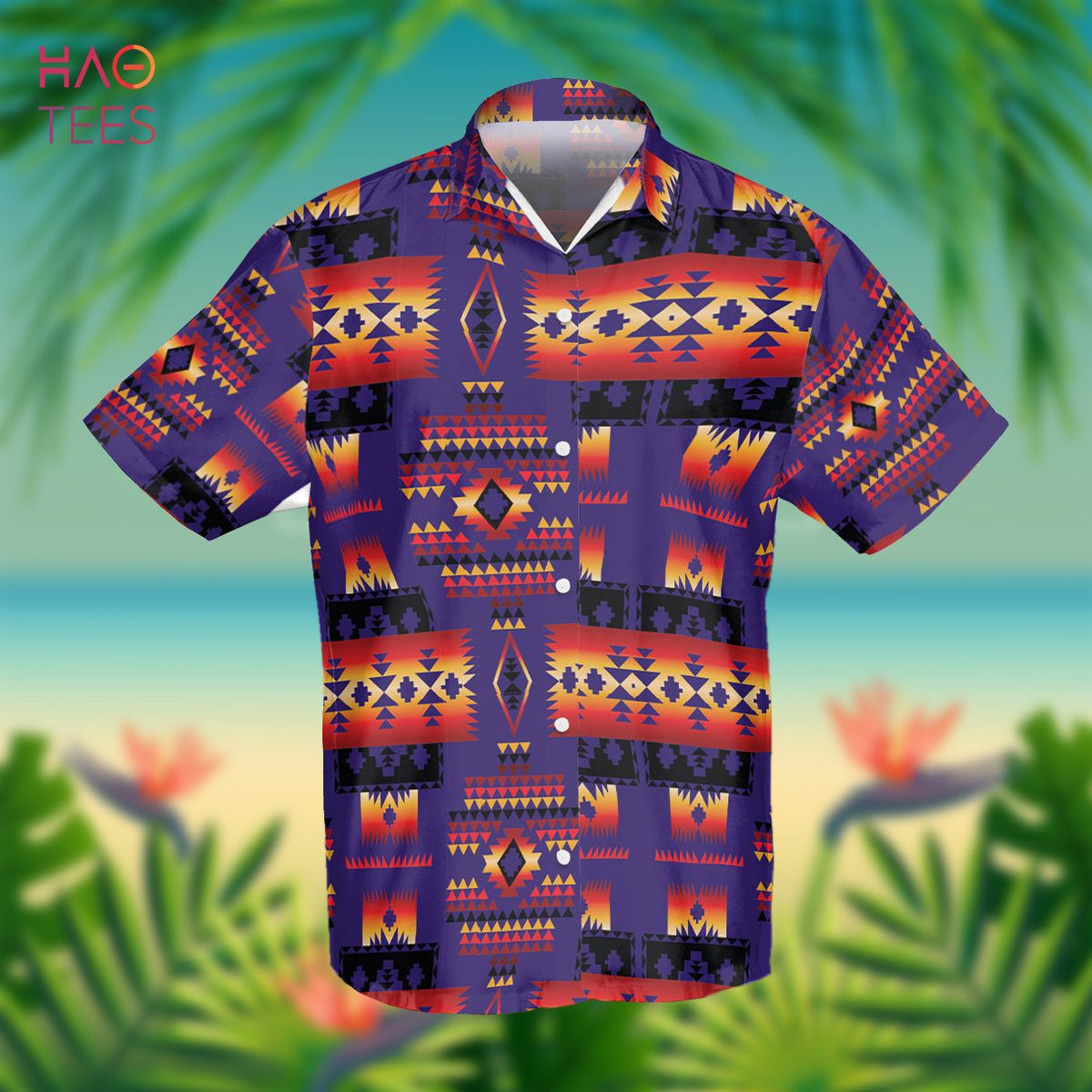 Purple Native Tribes Native American Hawaiian Shirt 3D
