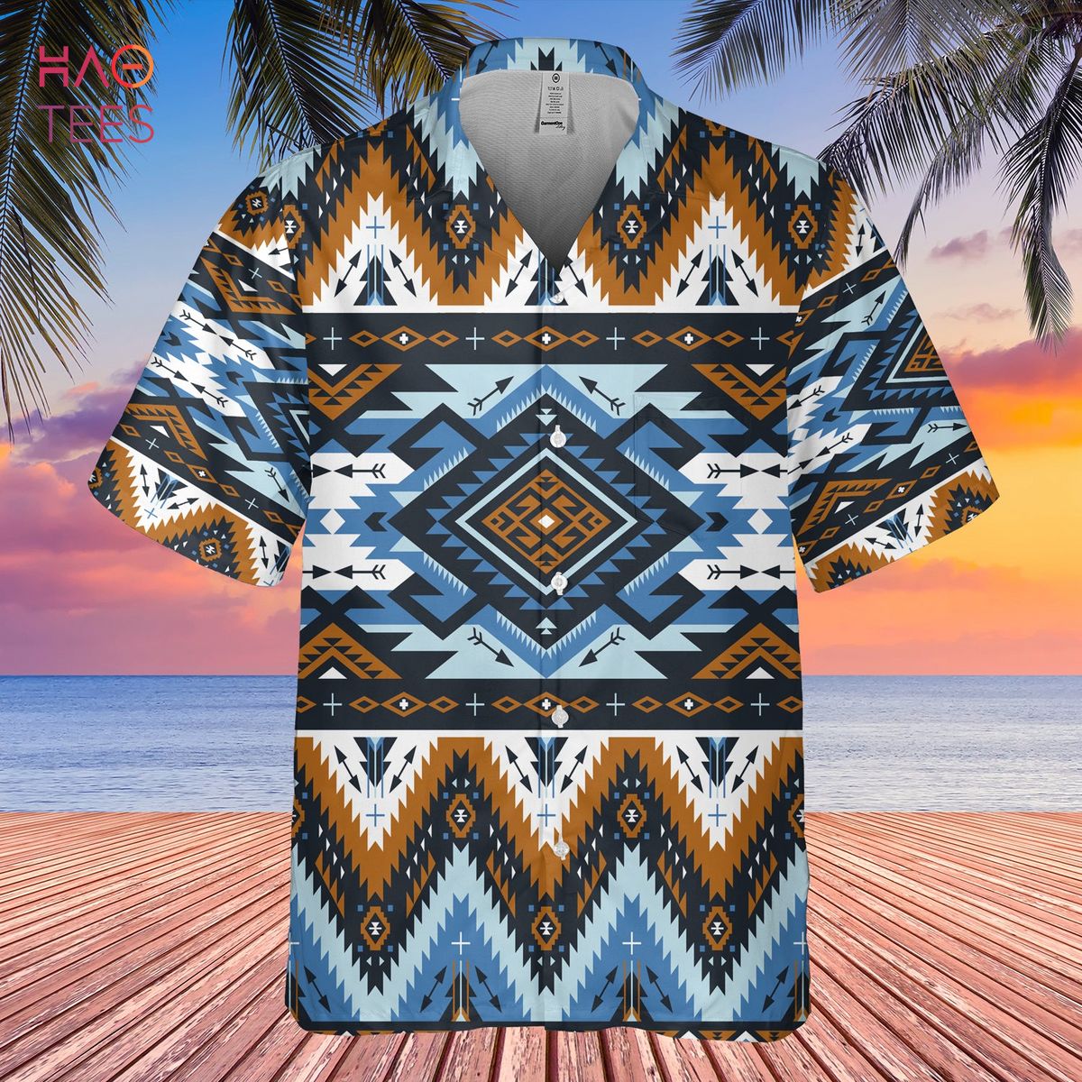 Retro Colors Tribal Seamless Hawaiian Shirt 3D